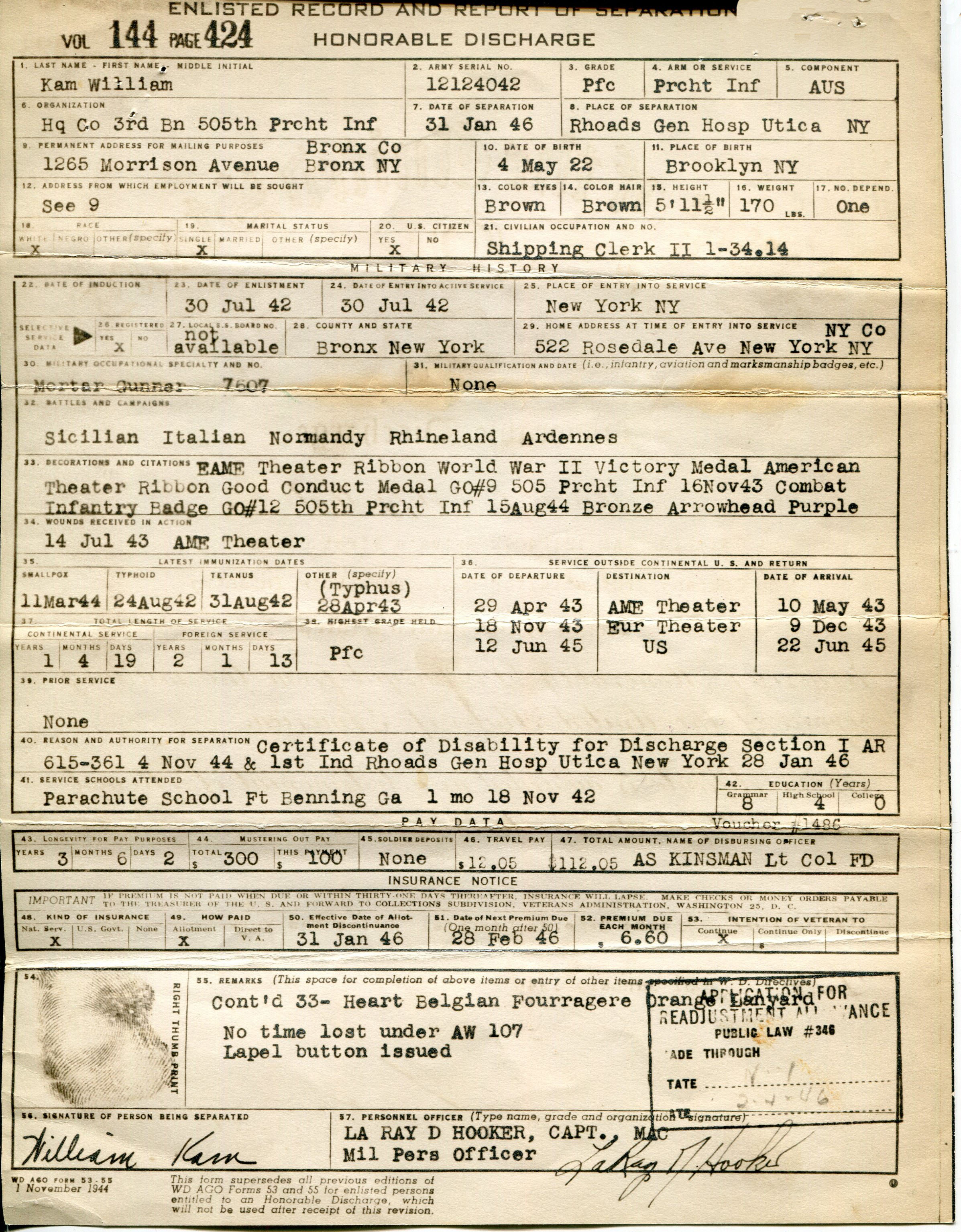 William Kam's WW-II Shadow Box 